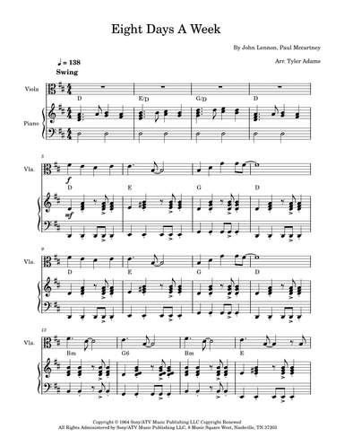 Eight Days A Week (arr. Tyler Adams)