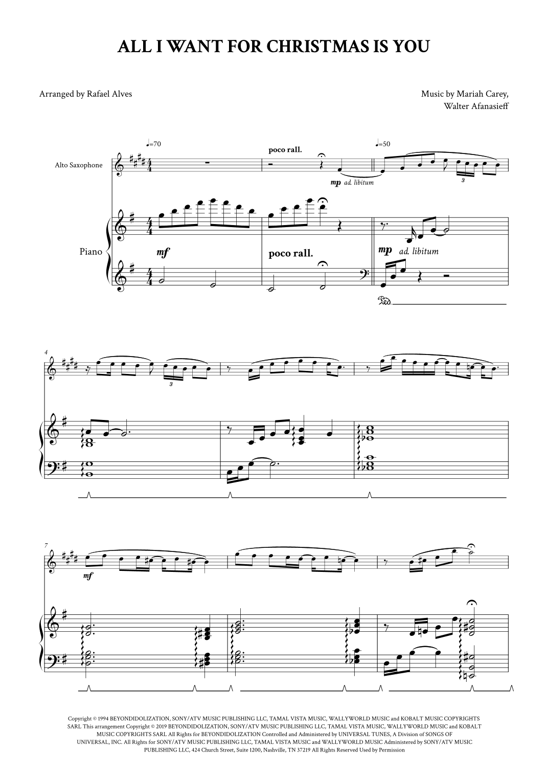 All I Want For Christmas Is You (arr. Rafael Alves)