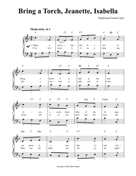 Bring a Torch, Jeanette, Isabella (arr. Mark Phillips)