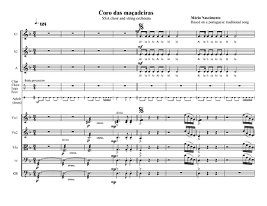 Coro das Maçadeiras - String orchestra score and parts