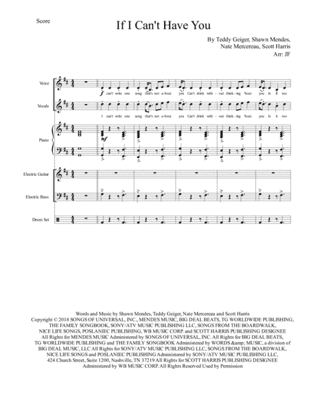 If I Can't Have You (arr. Jerremy Fender)