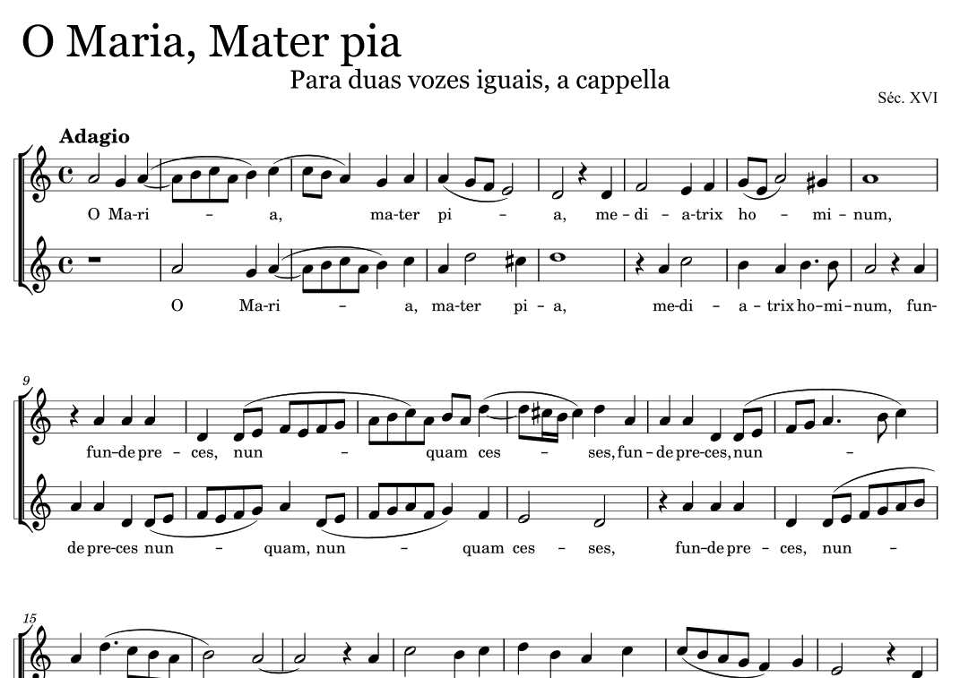 O Maria, mater pia (arr. Nixon Rafael Lunnys)