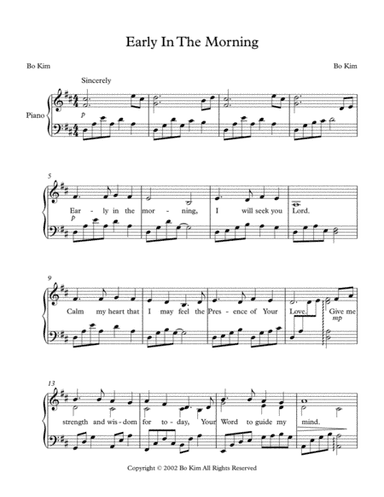 Early In The Morning (Solo Piano)