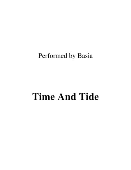 Time And Tide (arr. Ronn M)