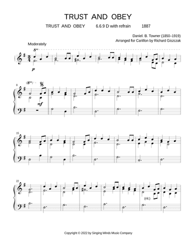 Trust and Obey (TRUST AND OBEY) (arr. Richard Giszczak)