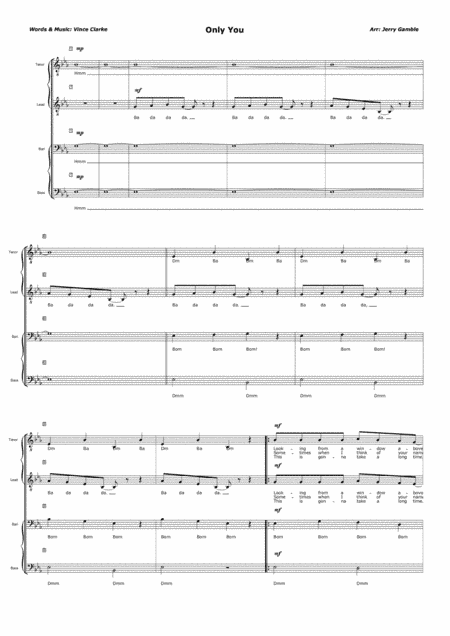 Only You (arr. Jerry Gamble)