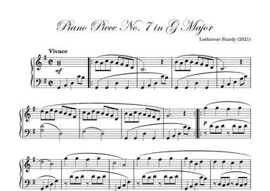 Piano Piece No. 7 in G Major