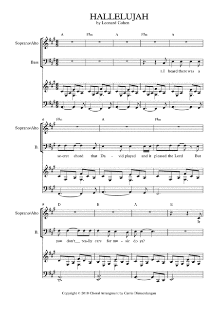 Hallelujah (arr. Carrie Dimaculangan)