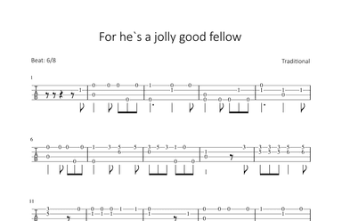 For he‘s a jolly good fellow (arr. Bettina Schipp)