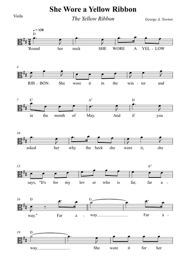 She Wore a Yellow Ribbon (arr. Wesley S. SIlva)