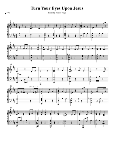 Turn Your Eyes Upon Jesus (arr. Keator Keys)