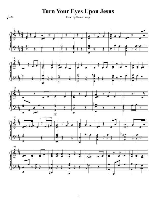 Turn Your Eyes Upon Jesus (arr. Keator Keys)