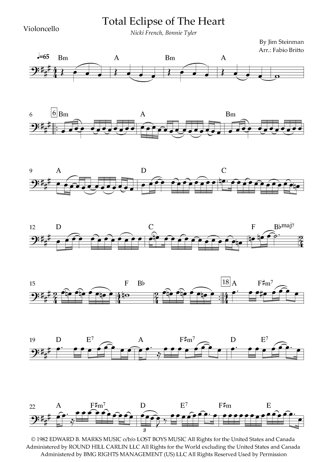 Total Eclipse Of The Heart (arr. Fabio Britto)