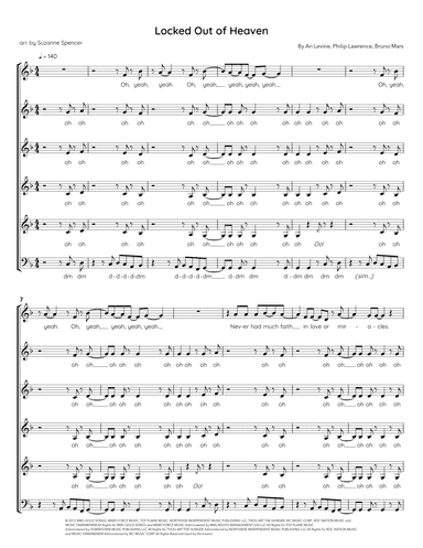 Locked Out Of Heaven (arr. Suzanne Spencer)