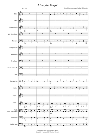 A Surprise Tango! for Beginning School Orchestra (arr. David Burndrett)
