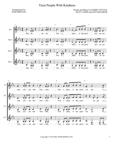 Treat People With Kindness (arr. Hari Birtles)