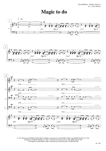 Magic To Do (arr. Jetse Bremer)