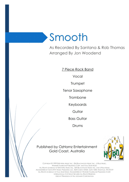 Smooth (arr. Jon Woodend)