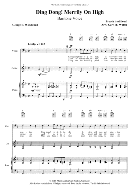 Ding Dong! Merrily On High (arr. Gert Th. Walter)
