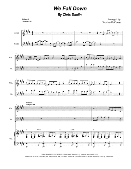 We Fall Down (arr. Stephen DeCesare)