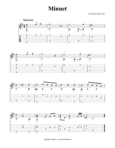 Minuet (arr. A. J. Cornell Publications)