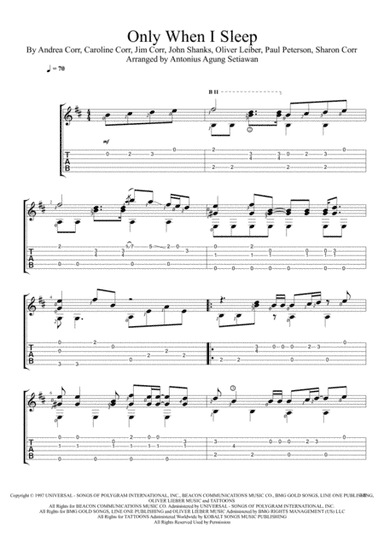 Only When I Sleep (arr. Antonius Agung Setiawan)