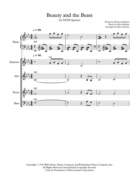 Beauty And The Beast (arr. Jake Gamelin)