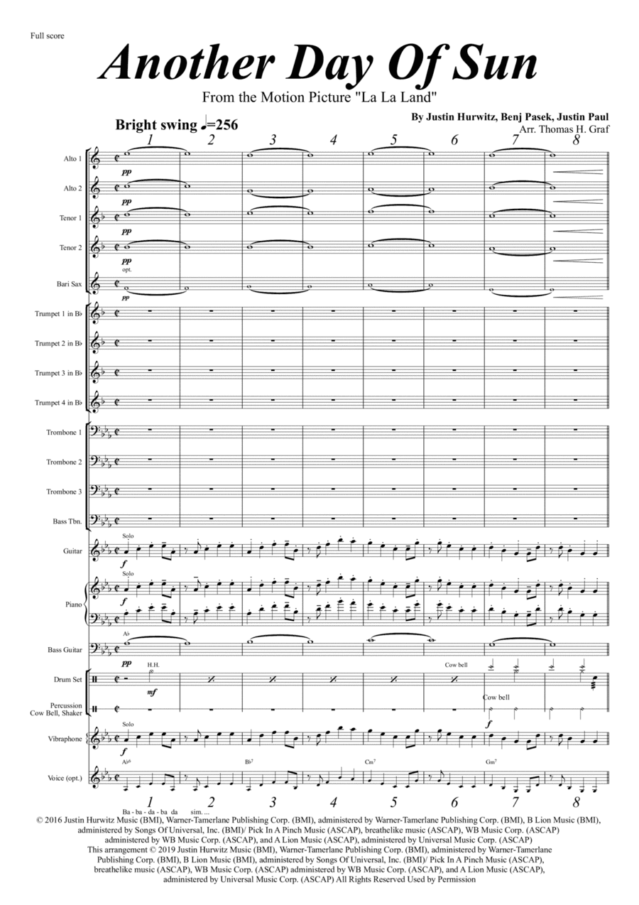 Another Day Of Sun (arr. Thomas Graf)