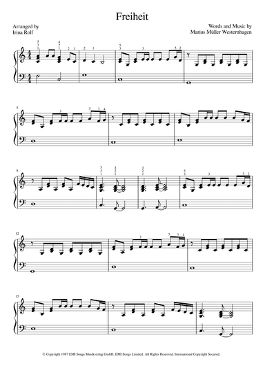 Freiheit (arr. Irina Rolf)