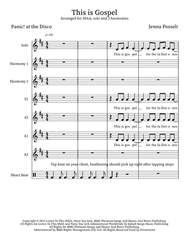 This Is Gospel (arr. Jenna Posselt)
