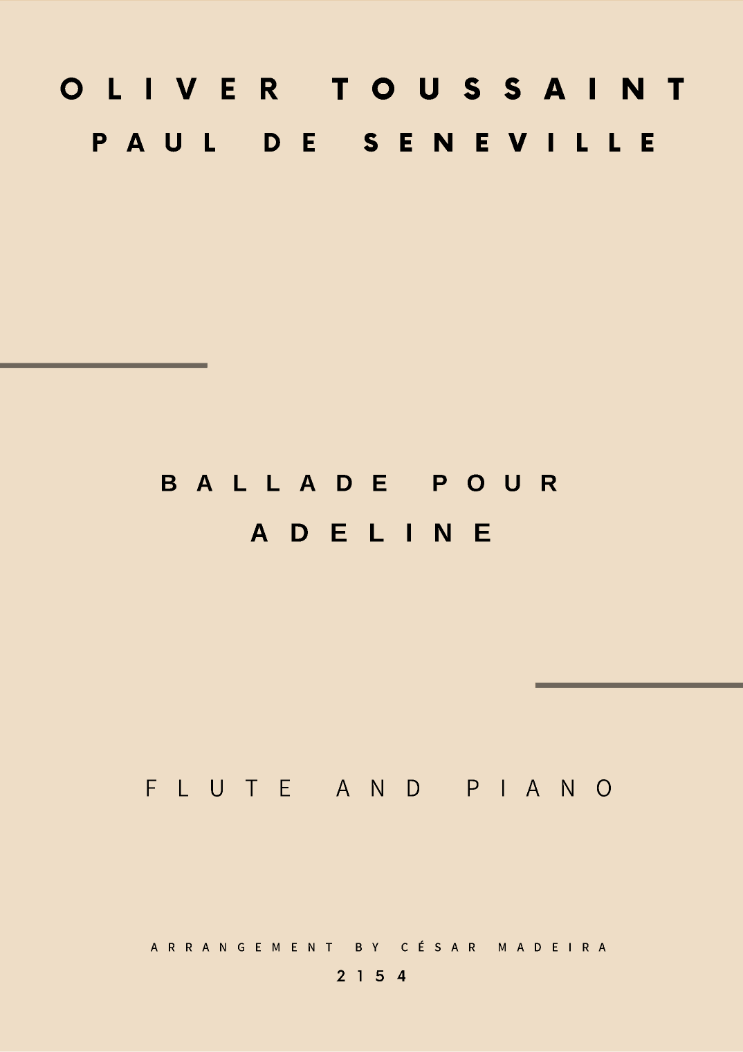 Ballade Pour Adeline (arr. César Madeira)