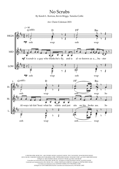 No Scrubs (arr. Claire Coleman)