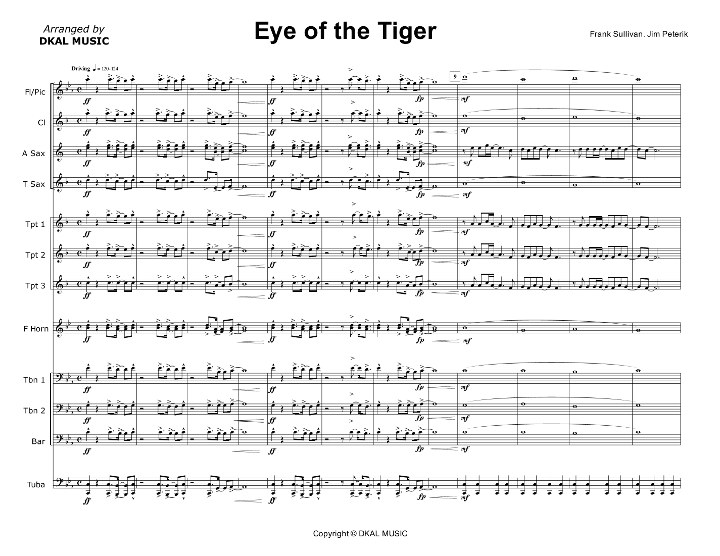 Eye Of The Tiger (arr. Dan Kalantarian)
