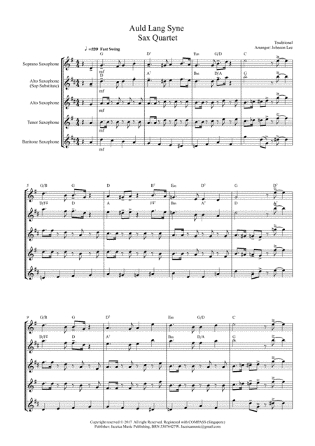 AULD LANG SYNE (arr. Johnson Lee)