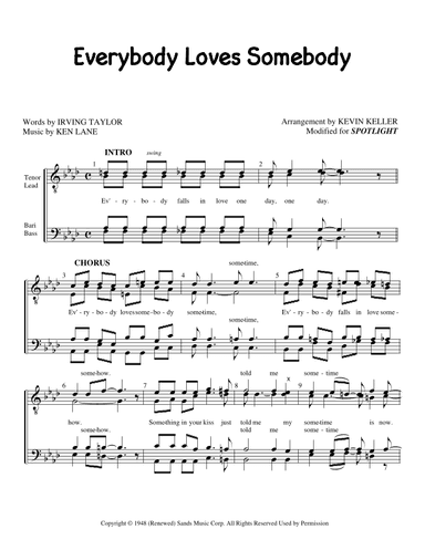 Everybody Loves Somebody (arr. Kevin Keller)