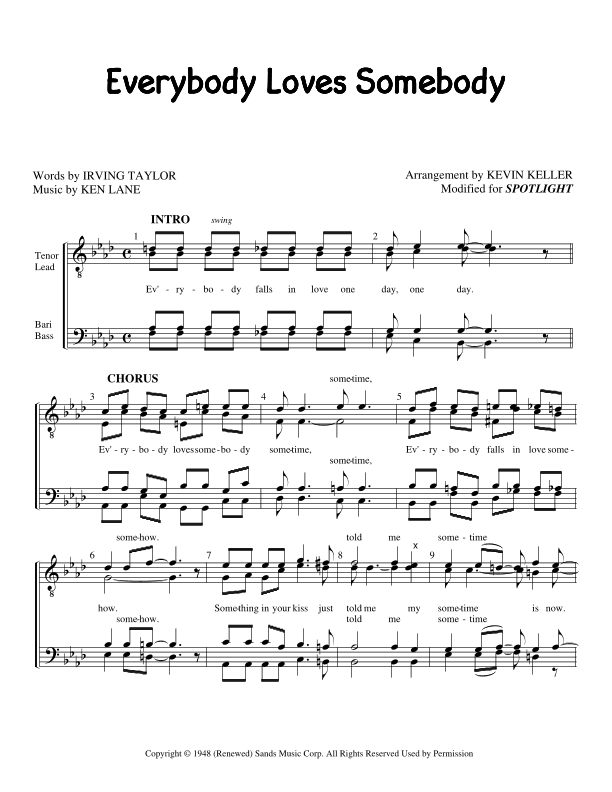 Everybody Loves Somebody (arr. Kevin Keller)