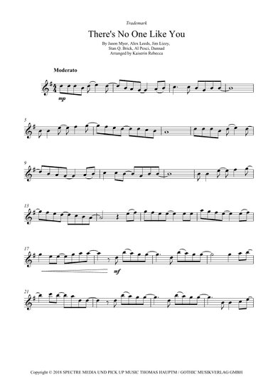 There's No One Like You (arr. Kaiserin Rebecca)