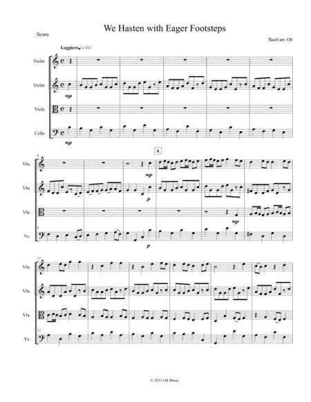 We Hasten with Eager Footsteps (arr. Tim Olt)