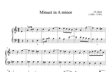 Bach Minuet in A minor (arr. Ben Choupak)