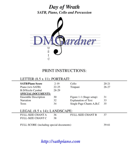 Day of Wrath (SATB, Cello Solo, Narrator, Piano, Perc)