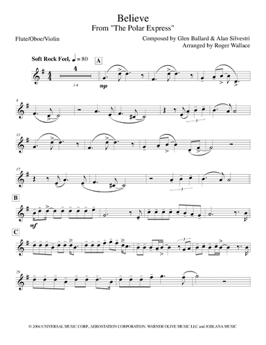 The Polar Express  from Warner Bros. Pictures' THE POLAR EXPRESS (arr. Roger Wallace)