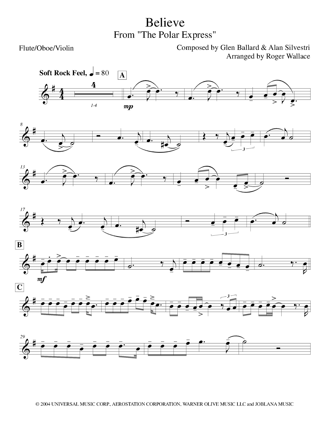 The Polar Express  from Warner Bros. Pictures' THE POLAR EXPRESS (arr. Roger Wallace)