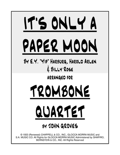 It's Only A Paper Moon (arr. John Groves)