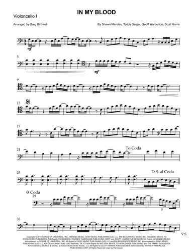In My Blood (arr. Greg Birdwell)
