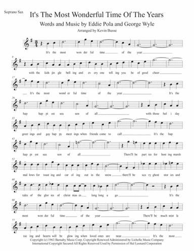 The Most Wonderful Time Of The Year (arr. Kevin Busse)