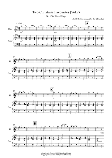 2 Christmas Favourites for Flute and Piano (volume two) (arr. David Burndrett)