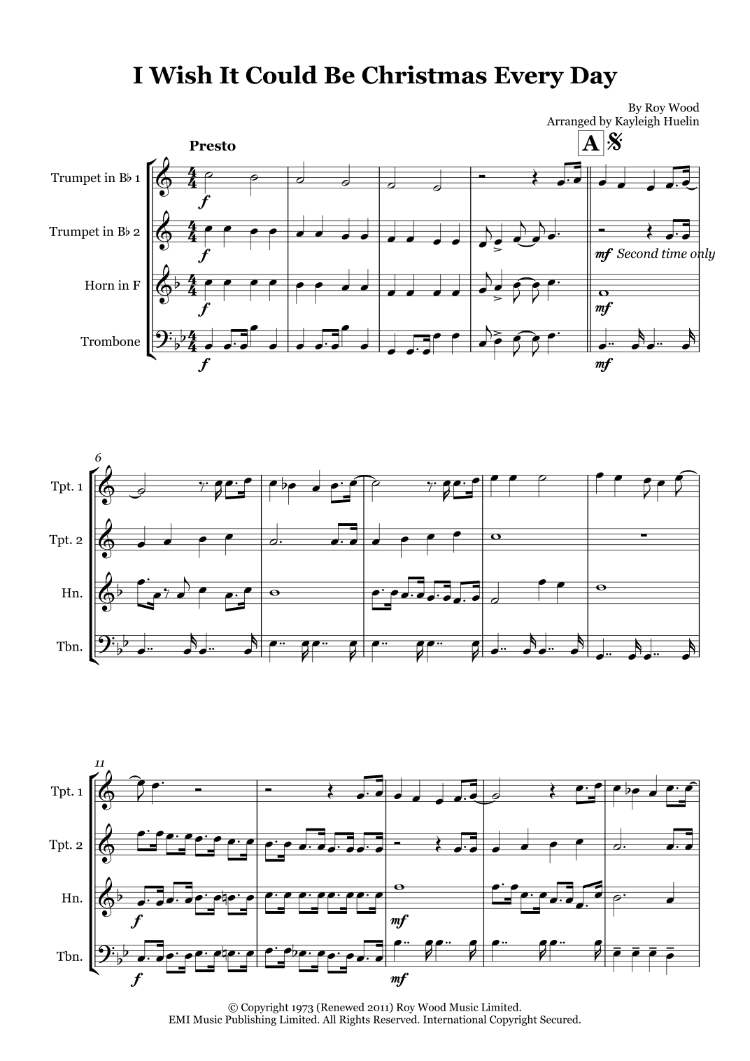 I Wish It Could Be Christmas Every Day (arr. Kayleigh Huelin)