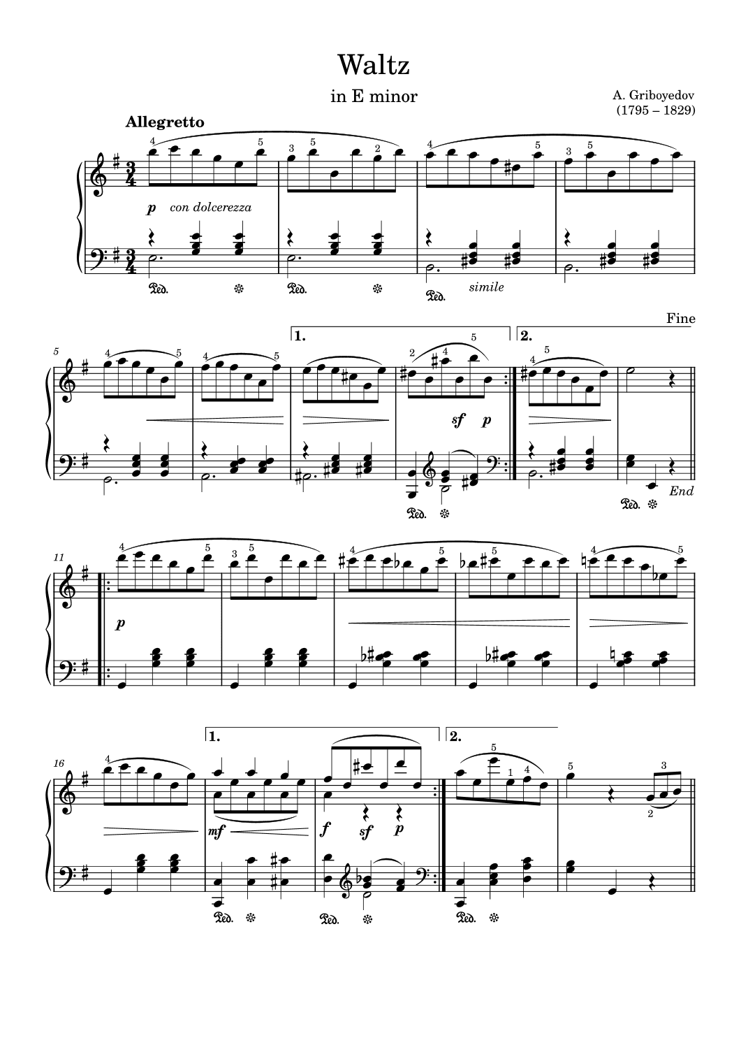 Waltz in E minor (arr. Ilya Yakovlev)