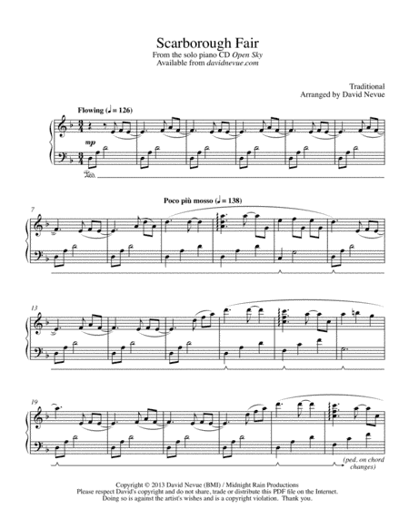 Scarborough Fair (arr. David Nevue)