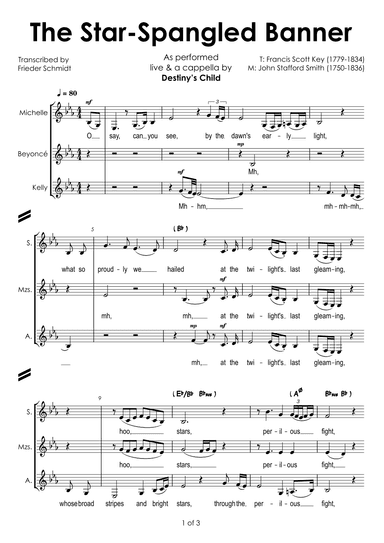 The Star-Spangled Banner (arr. Frieder Schmidt)